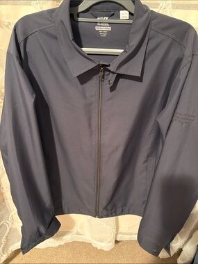 Cutter & Buck Navy Zip-Front Bomber Jacket